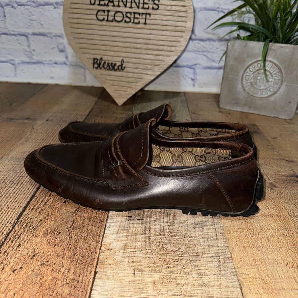 Gucci brown leather driving loafers size 41 - Picture 16 of 16
